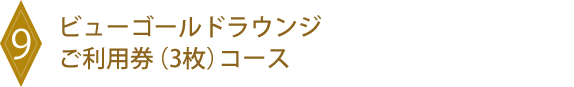 9 ビューゴールドラウンジ ご利用券(3枚)コース NEW