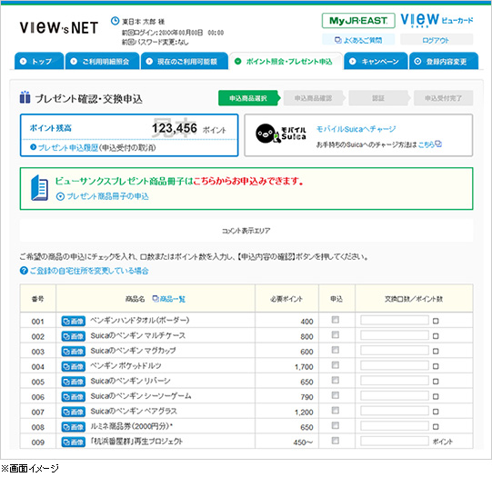 VIEW's NET画面例 画像