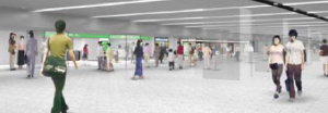 新宿駅東西自由通路完成イメージ図