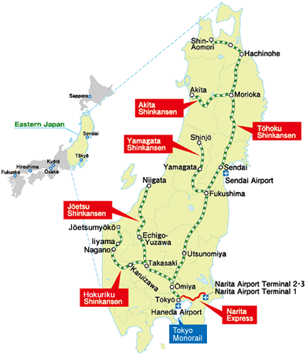 JR東日本通票可使用範圍