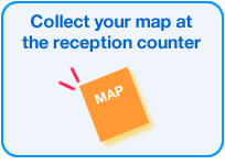 Collect your map at the reception counter