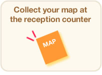 Collect your map at the reception counter