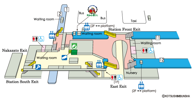 Furukawa Station Map