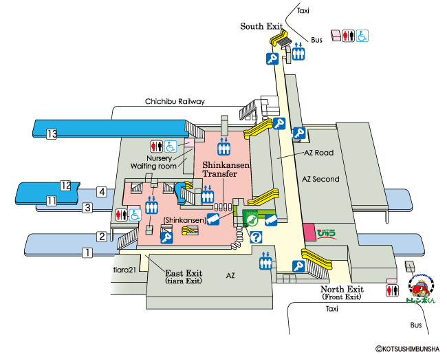 Kumagaya Station Map