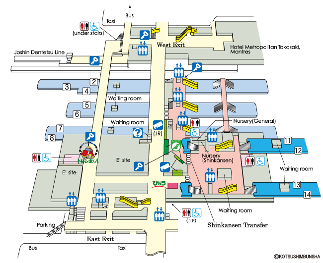 Takasaki Station Map