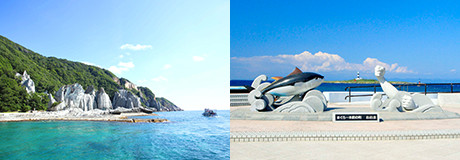 仏ヶ浦と大間崎