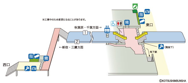 図 構内 市ヶ谷 駅