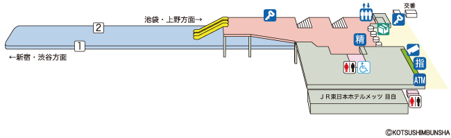 目白駅構内図