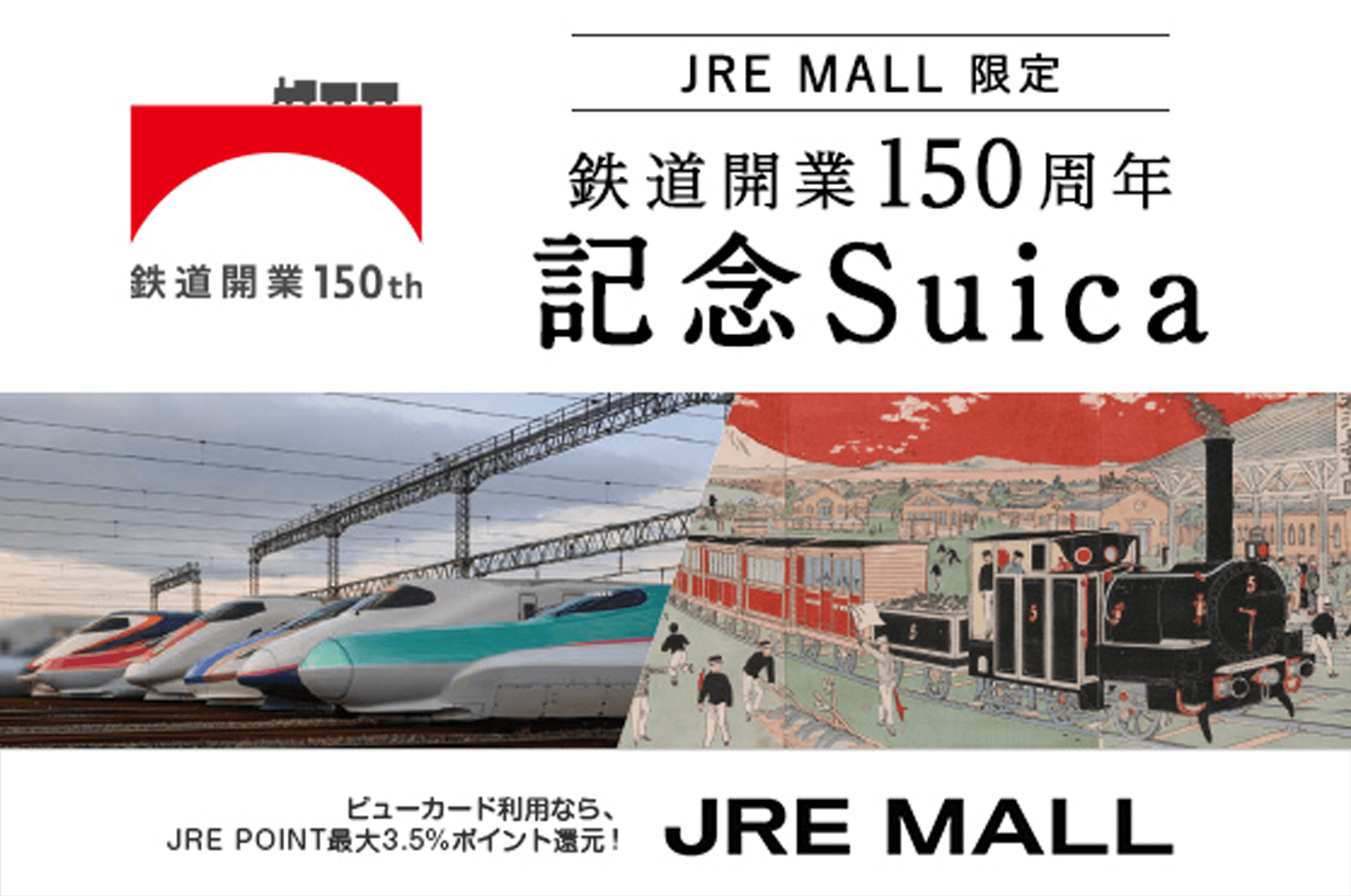 鉄道開業150周年 記念Suica