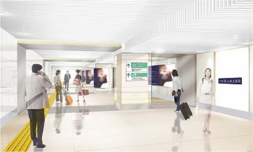 Refurbishment of concourse leading to Sapia Tower