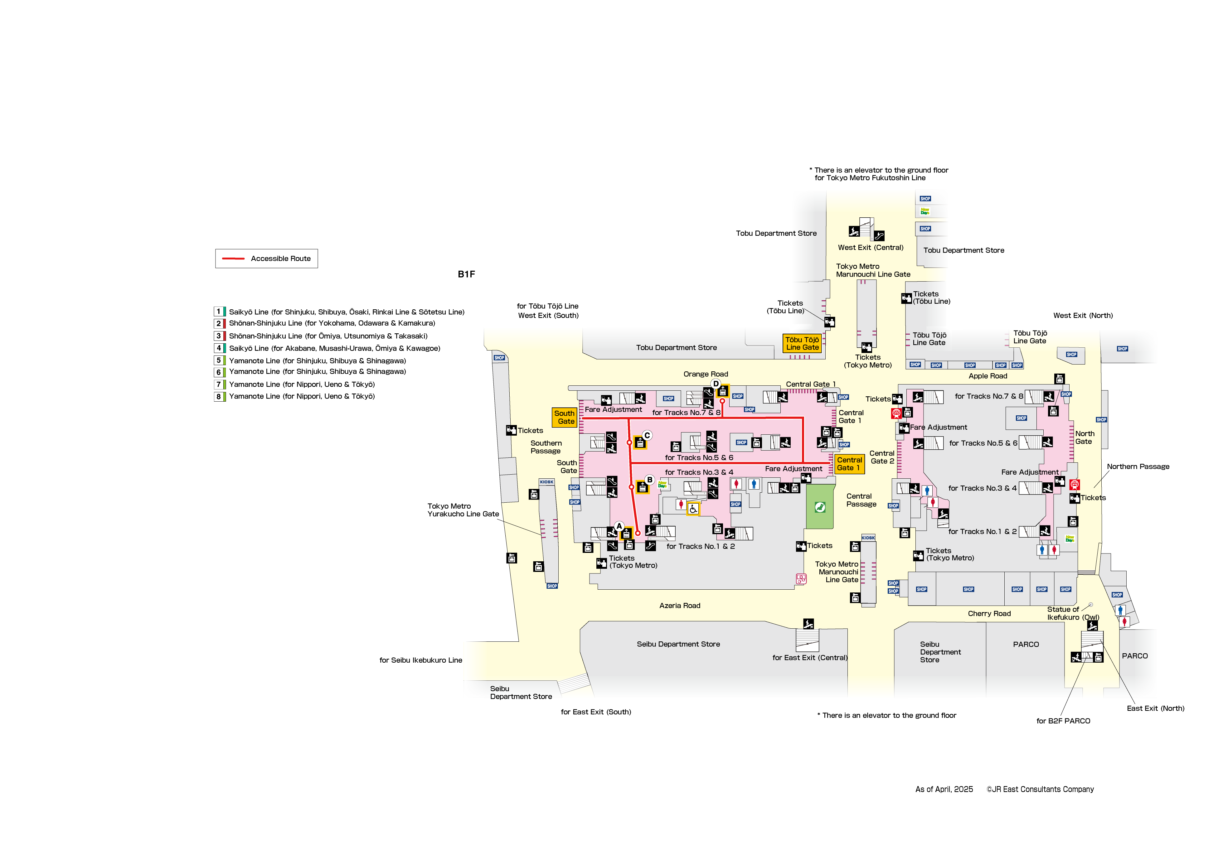 Ikebukuro Station B1Map
