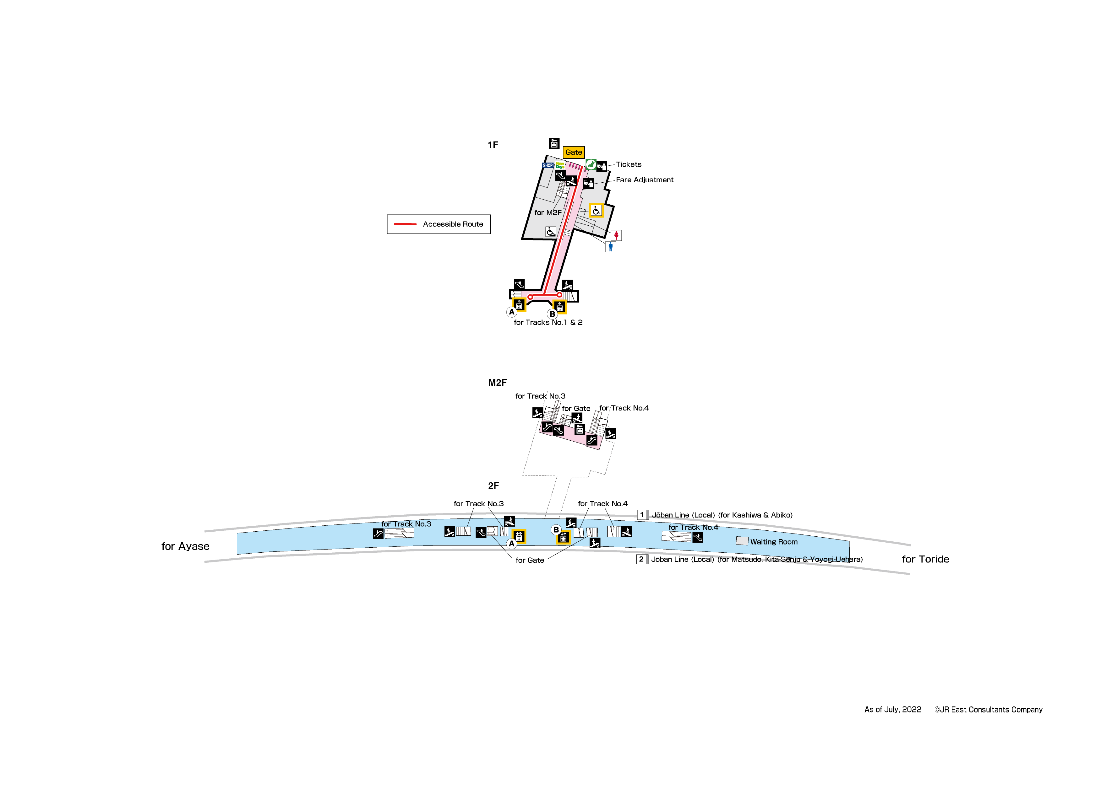 Shim-Matsudo Station 1F-2FMap