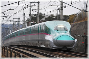 The Shinkansen (the E5 is pictured)