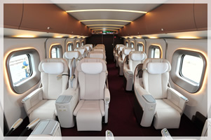 The interior of an E5 GranClass car