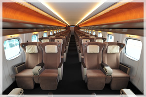 The interior of an E5 Green Car