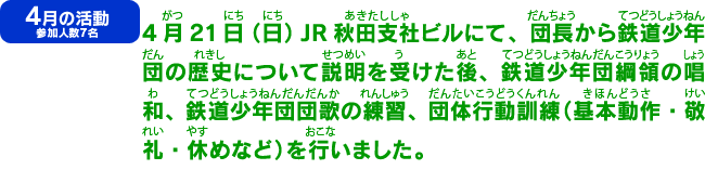 4月の活動
