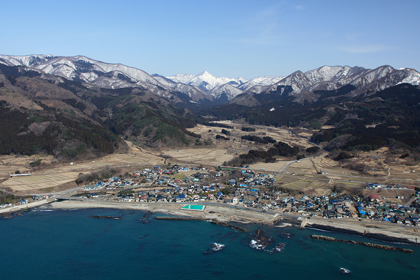 八峰白神ジオパークのまち並み