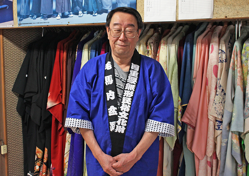毛馬内盆踊保存会・会長の馬渕大三さん。