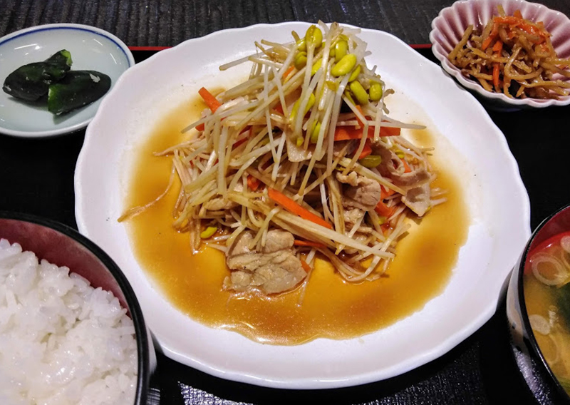 大鰐温泉もやし炒め定食