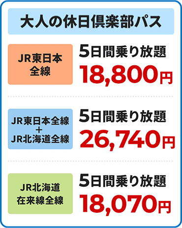 大人の休日俱楽部パス