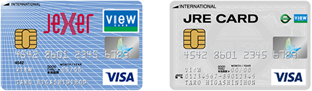 ジェクサーカード（JRE POINT 番号 記載なし） JRE CARD券面（JRE POINT 番号 記載あり） イメージ