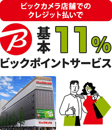 ビックカメラのお買い物で基本10%ビックポイントサービス