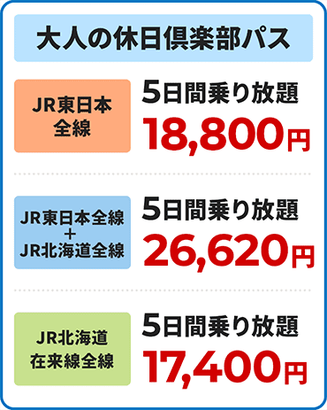 大人の休日俱楽部パス