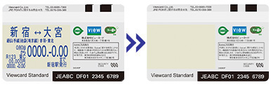 Suica定期券機能付きビューカード払いもどし　イメージ