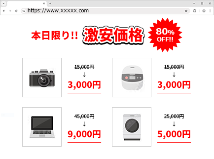 表示価格が安すぎないかのイメージ