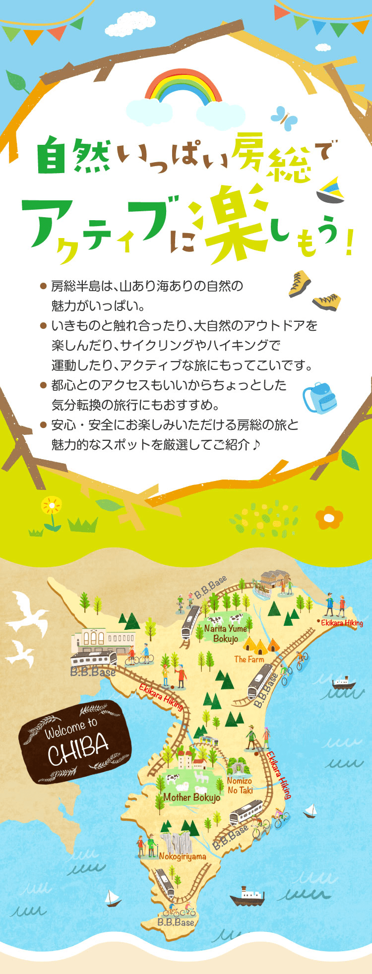 Jr東日本千葉支社 房総アウトドア観光マップ Jr東日本 東日本旅客鉄道株式会社