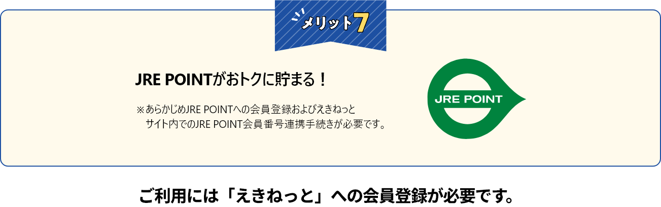 JRE POINTがおトクに貯まる！