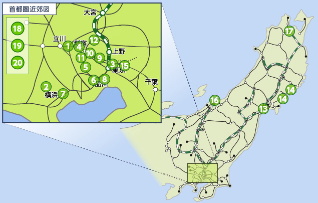 主なプロジェクト地図