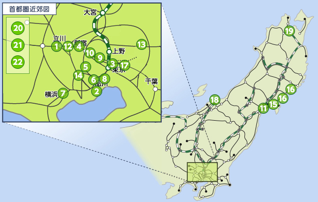 主なプロジェクト地図