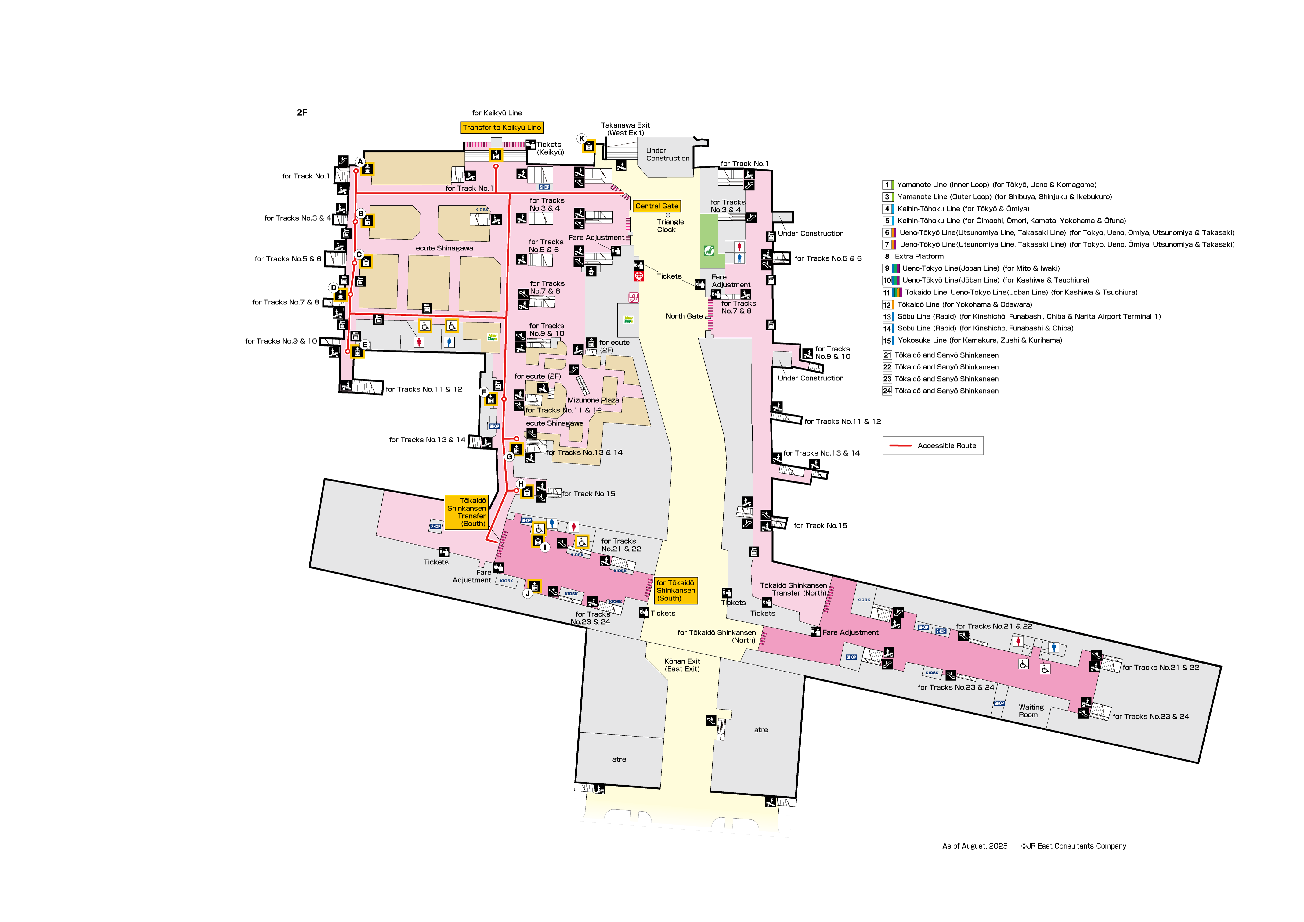 Shinagawa Station 2FMap
