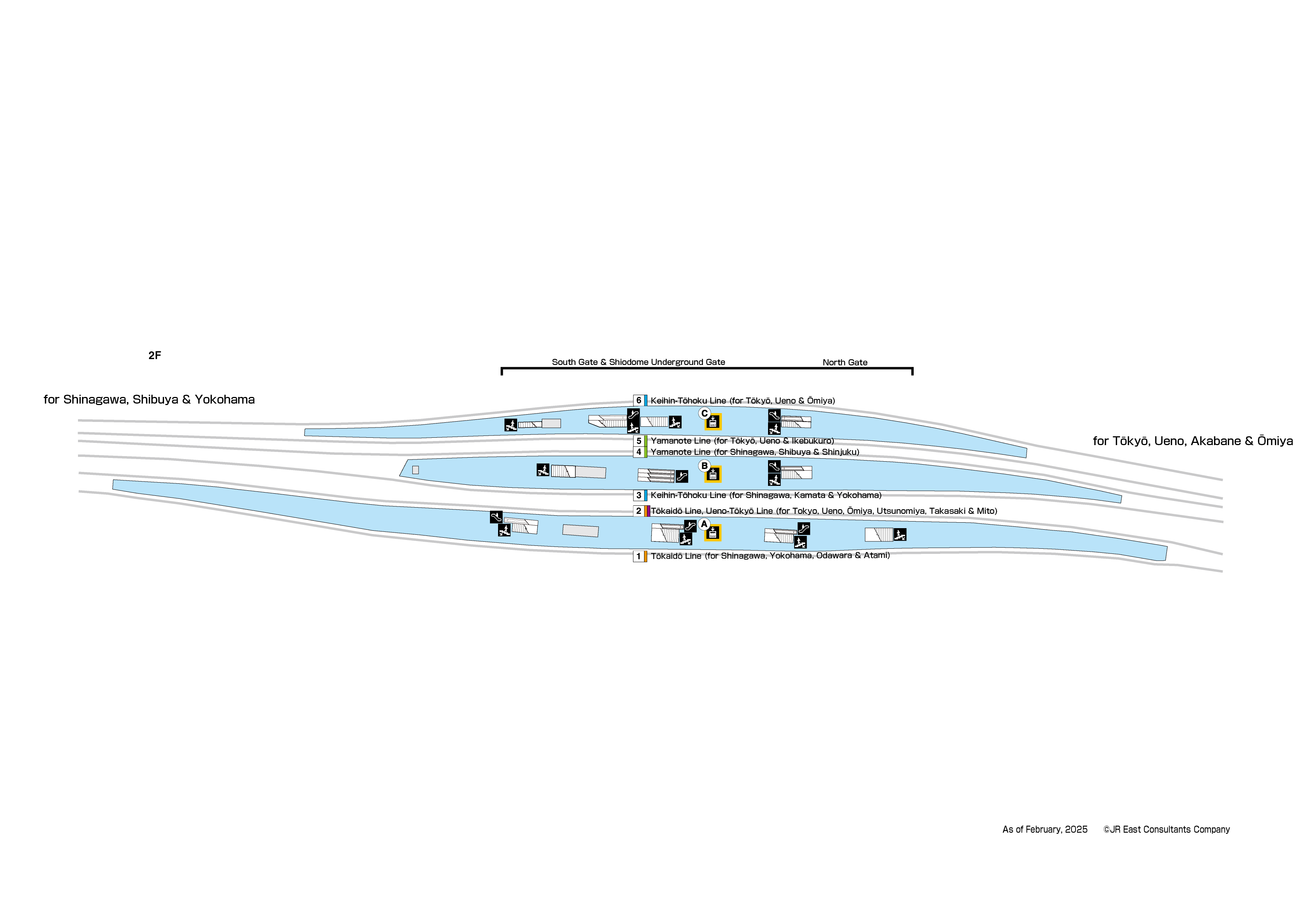 Shimbashi Station 2FMap