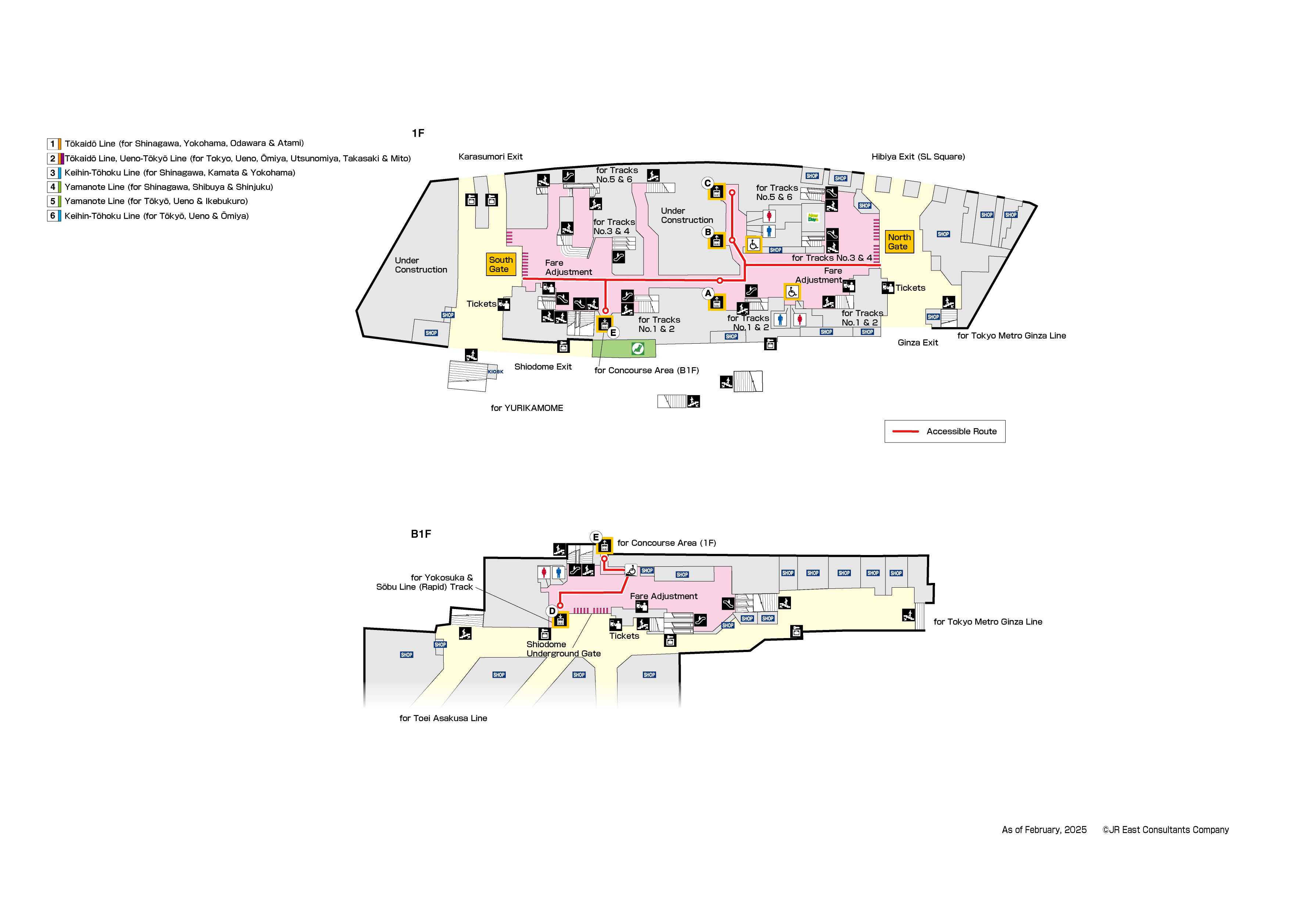 Shimbashi Station B1-1FMap