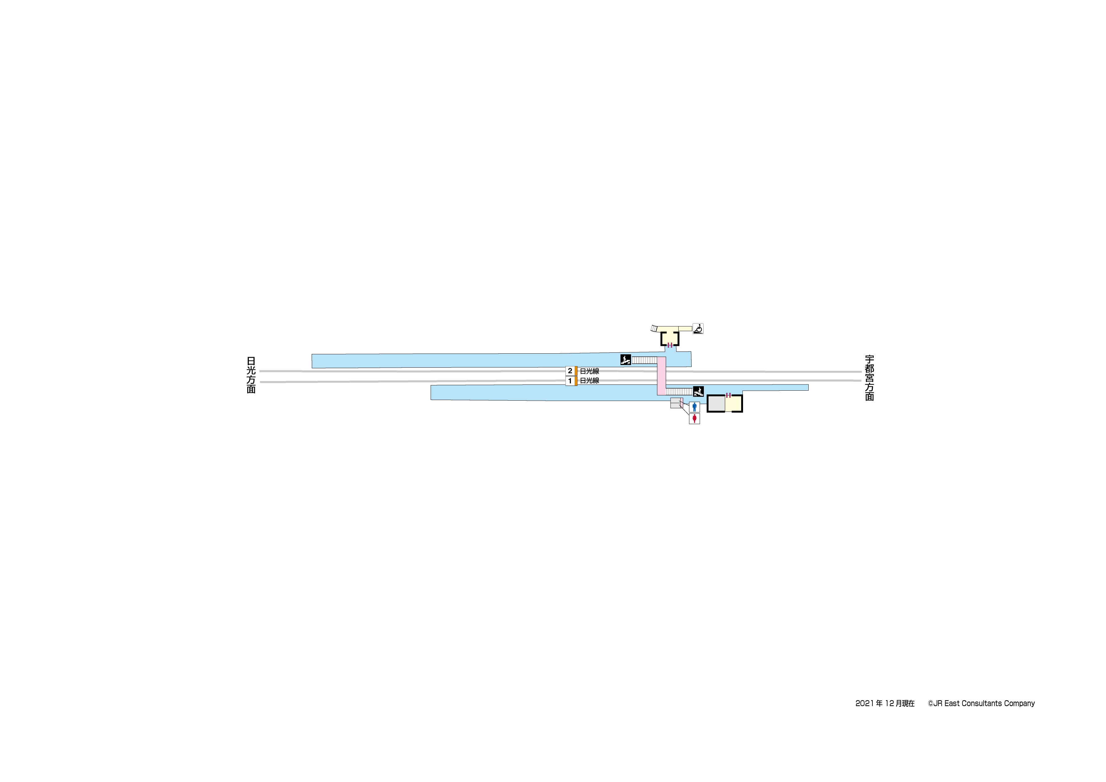文挾駅　1F構内図