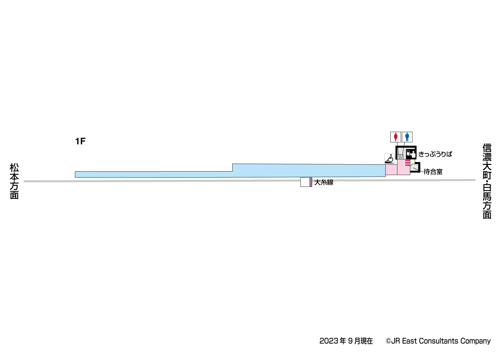 南豊科駅　1F構内図