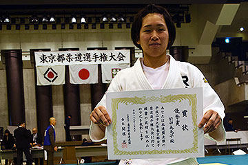 「東京都女子柔道選手権大会」 皇后盃出場を決めた前田選手