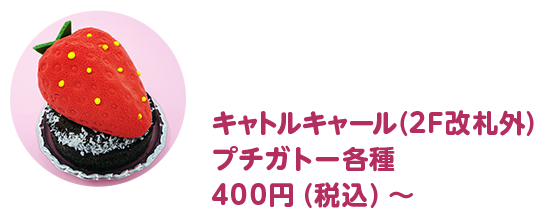 キャトルキャール プチガトー各種 400円（税込）～
