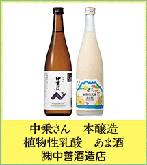 中乗さん 本醸造 植物性乳酸 あま酒  ㈱中善酒造店