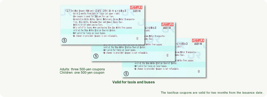 Taxi and bus coupons