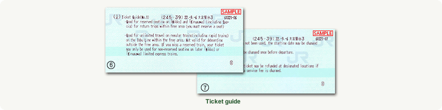 Japanese language ticket guide
