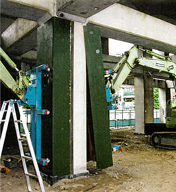 Steel plate reinforcement work conditions