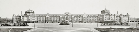 Frontal photograph at time of original construction