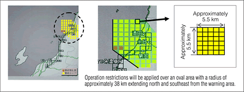 Range of enforcement of operation restrictions