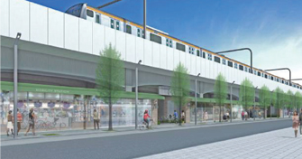 Preparation of Chuo Line Mall