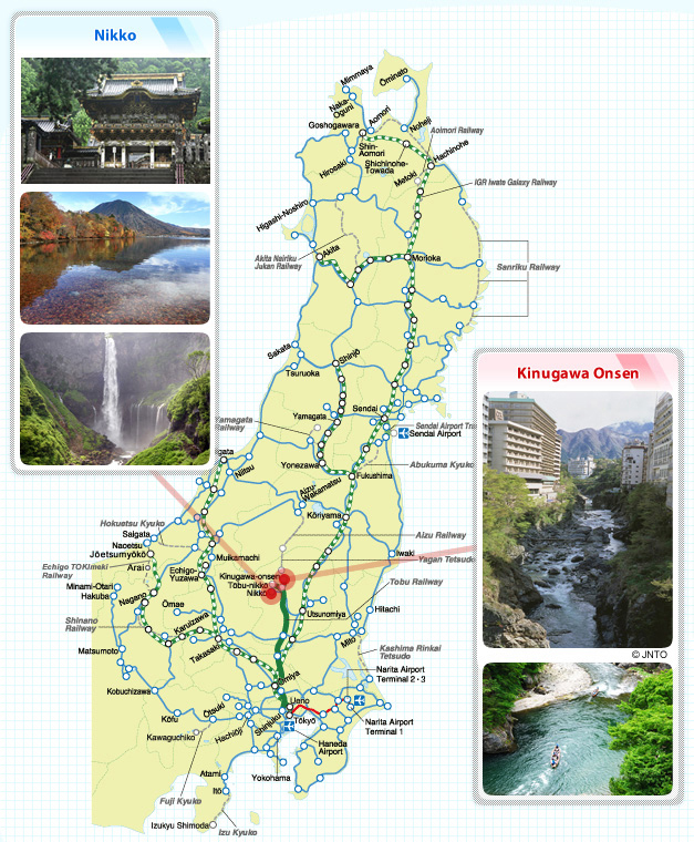 The Nikko and Kinugawa Map