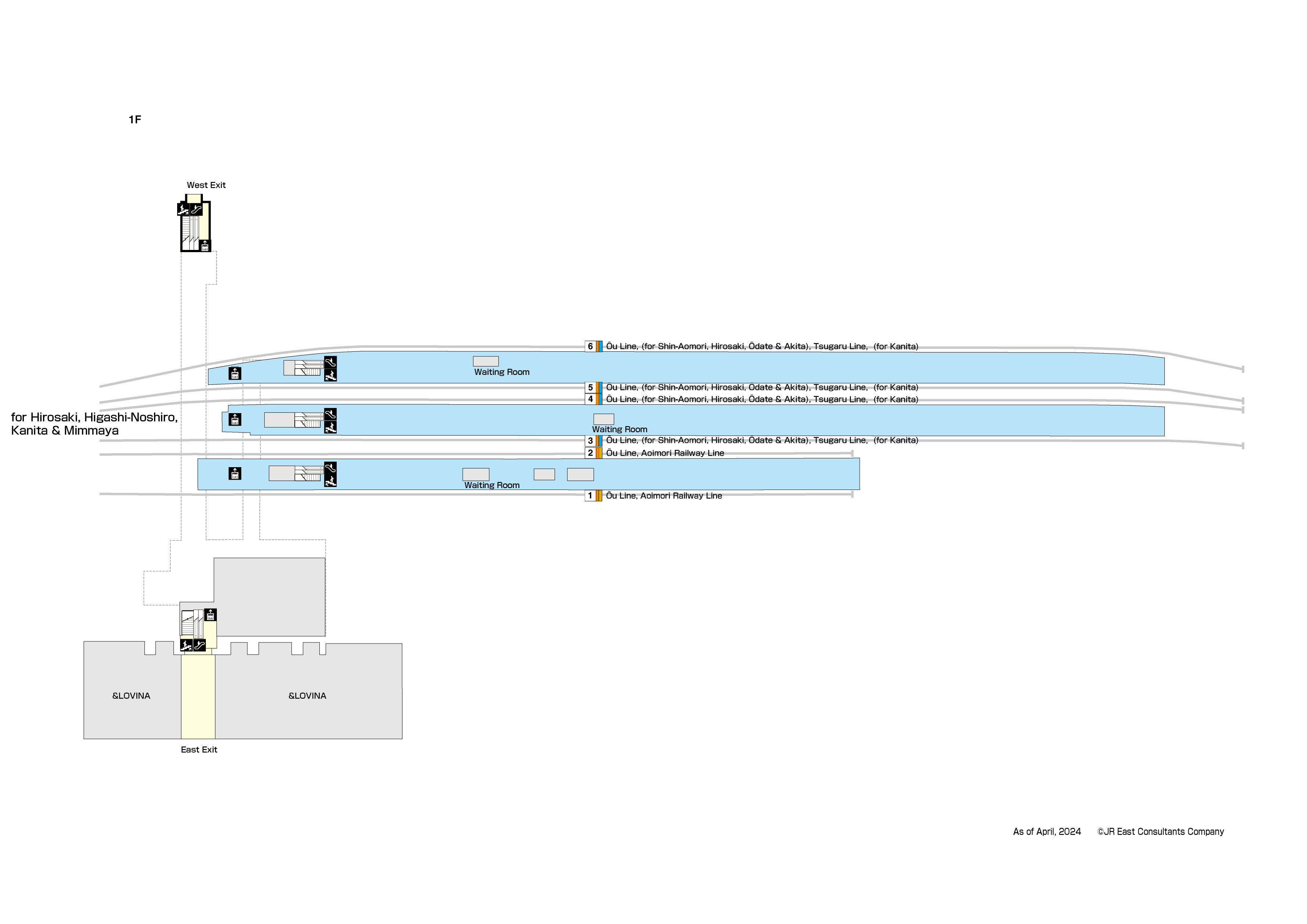 Aomori Station 1FMap