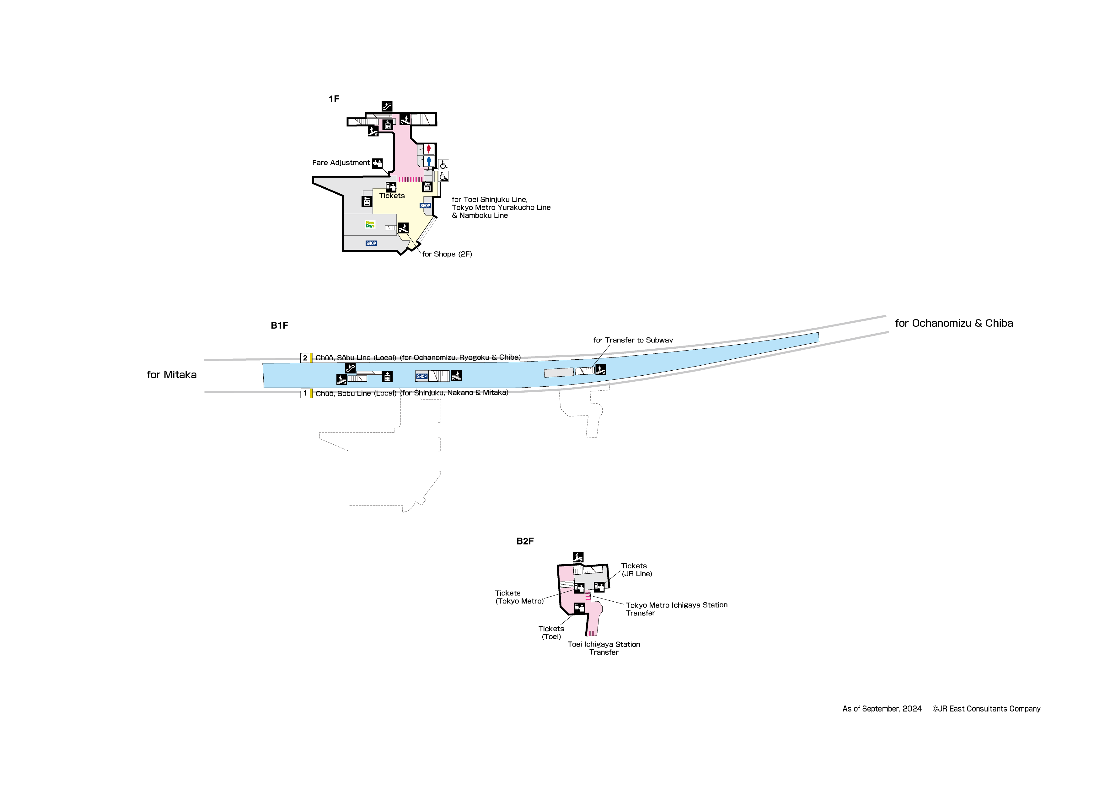 Ichigaya Station B2-1FMap